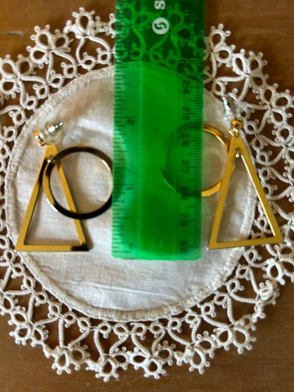 Avon Gold Geometric Drop Earrings